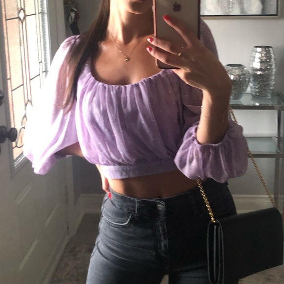 Floral Crop Blouse - Picture 2 of 3